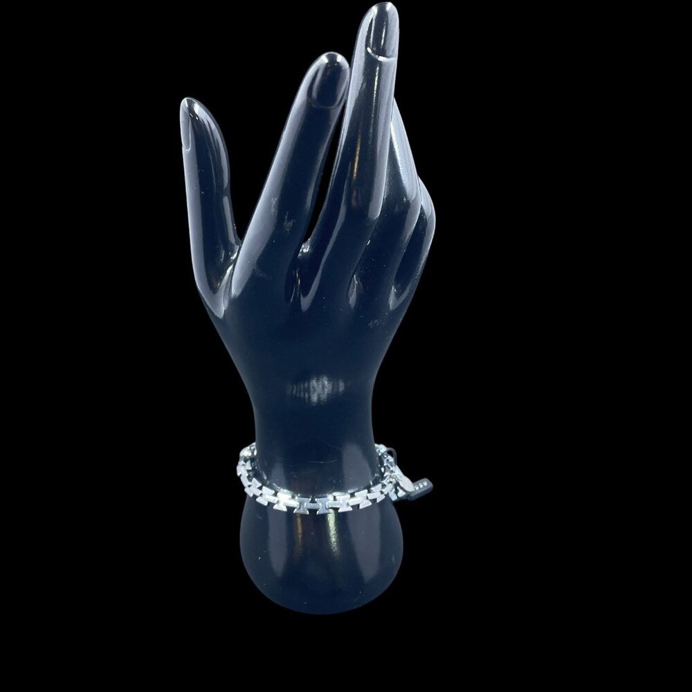 Nogu Silver Bracelet Baddie Streetwear Cyber Minimalist‎ Edgy Y2K Jewelry NWT